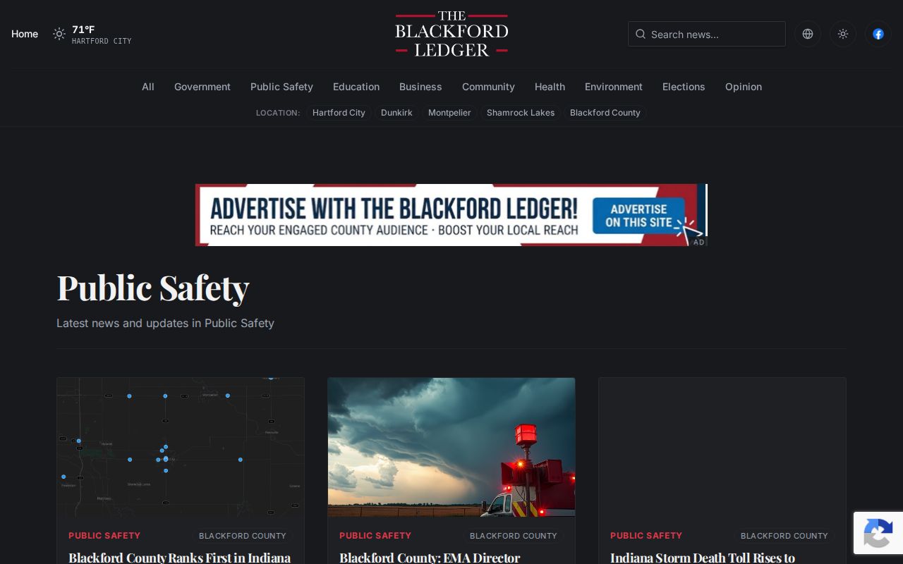 Blackford County crime news in the Blackford Ledger Public Safety section